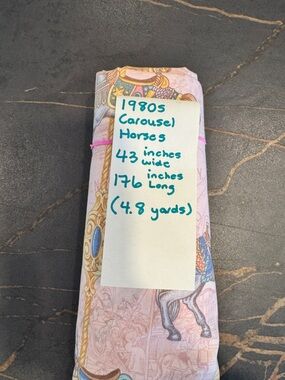 VIP Cranston Carousel Horse Fabric 4.8 Yards Equestrian Print